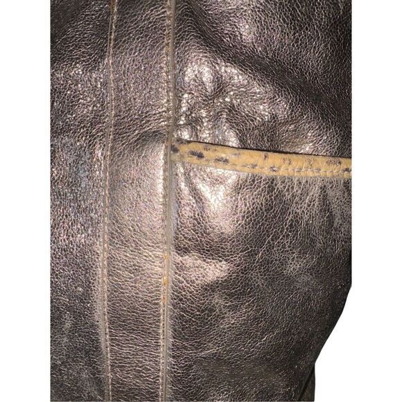 Tory Burch Metallic Leather Tote Bag - Picture 4 of 16